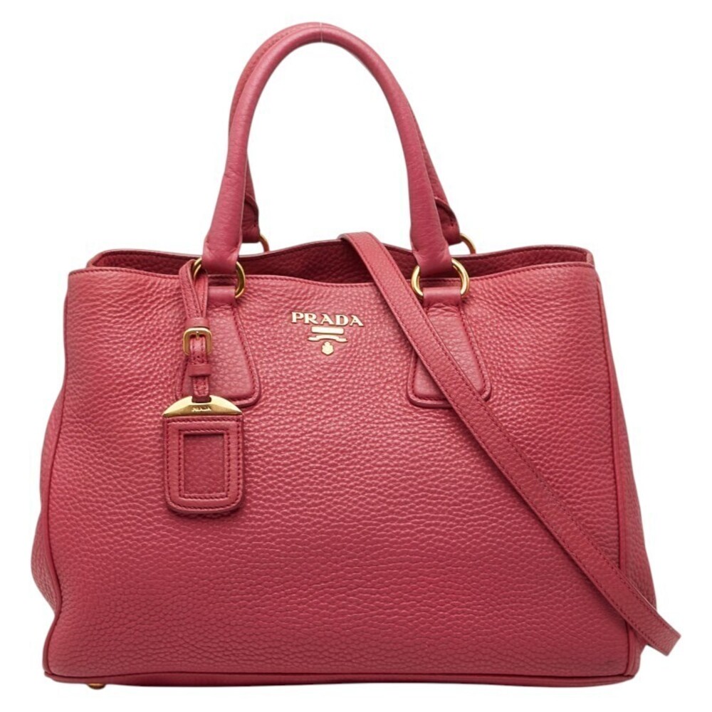 Prada 2way Shoulder Bag pink Vitello Daino leather